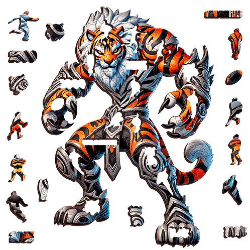 The Shadowfang Tiger-Inspired Puzzle – Wests Gladiator Character for Footy Fans Puzzle Art Australia