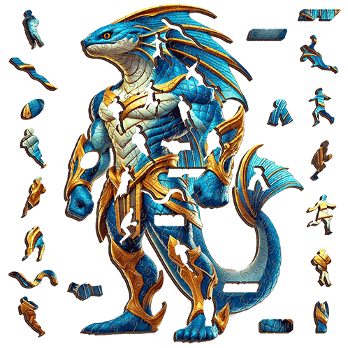 The Sapphire Eel Puzzle – Parramatta-Inspired Rugby League Artwork Puzzle Art Australia