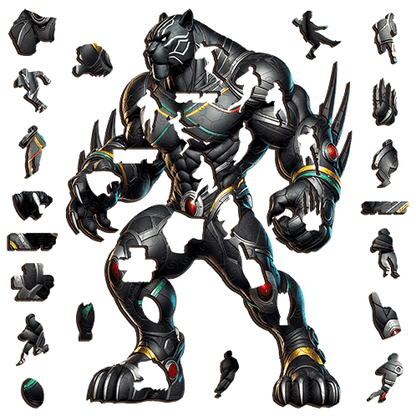 Shadow Claw Panther-Inspired Warrior Puzzle – Penrith Rugby League Collectible Puzzle Art Australia