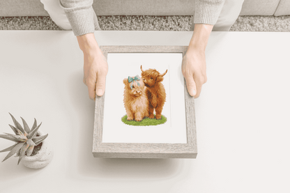 Highland Cow Cuties Puzzle Art Australia