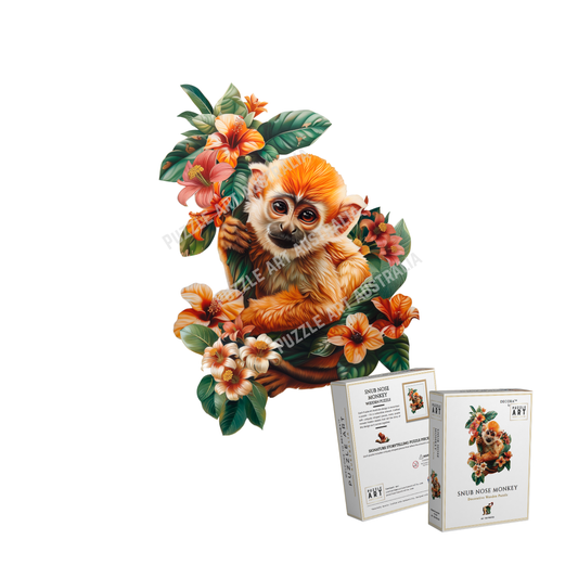 Golden Snub-Nose Monkey ~ Decorative Wooden Puzzle Puzzle Art Australia