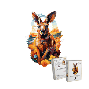 Big Red Kangaroo ~ Decorative Wooden Puzzle