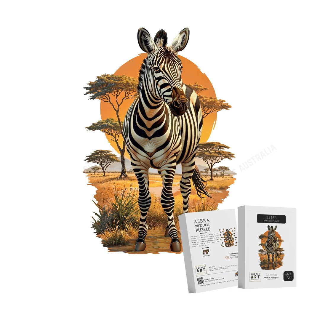 Zebra Wooden Puzzle Puzzle Art Australia