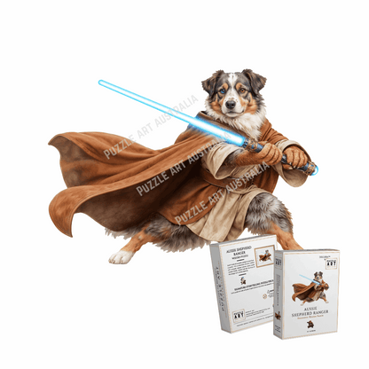 Aussie Shepherd Ranger ~ Decorative Wooden Puzzle Puzzle Art Australia