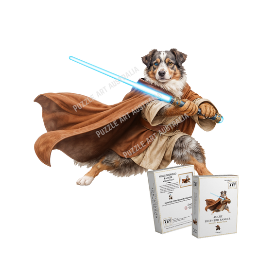 Aussie Shepherd Ranger ~ Decorative Wooden Puzzle Puzzle Art Australia