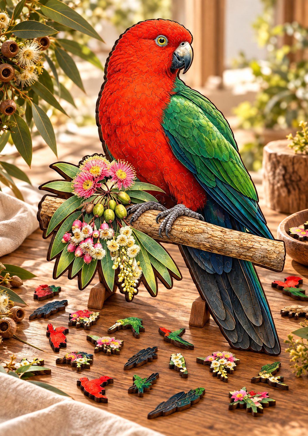 Australian King Parrot Wooden Puzzle Puzzle Art Australia