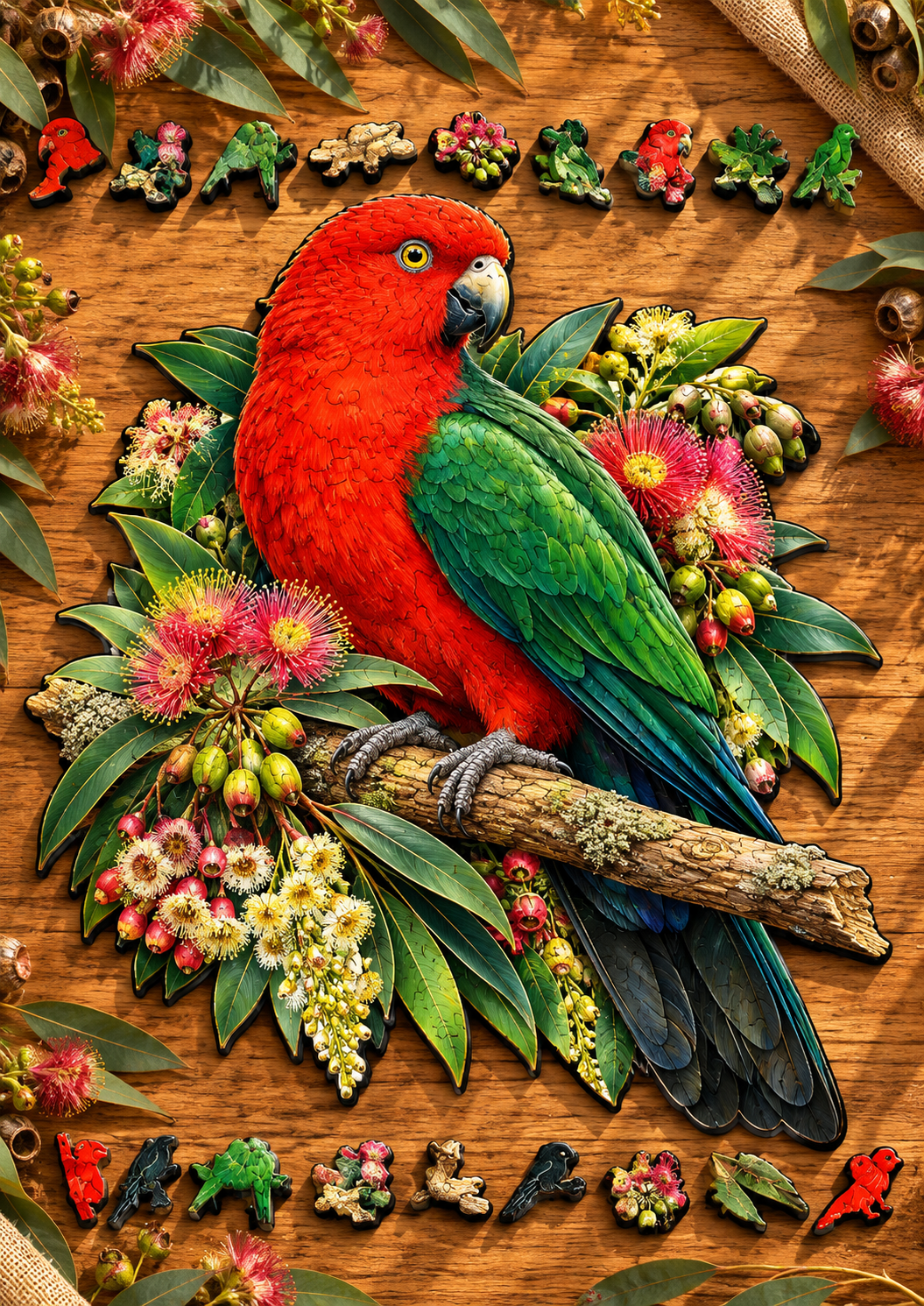 Australian King Parrot Wooden Puzzle Puzzle Art Australia