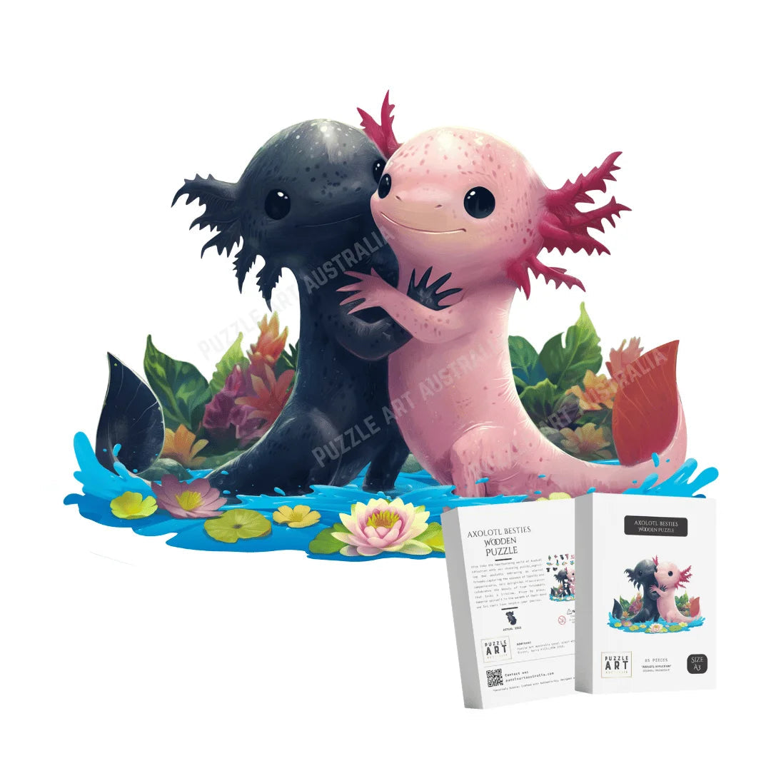 Axolotl BFF Wooden Puzzle Puzzle Art Australia