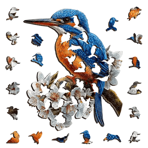 Azure Kingfisher Puzzle Art Australia