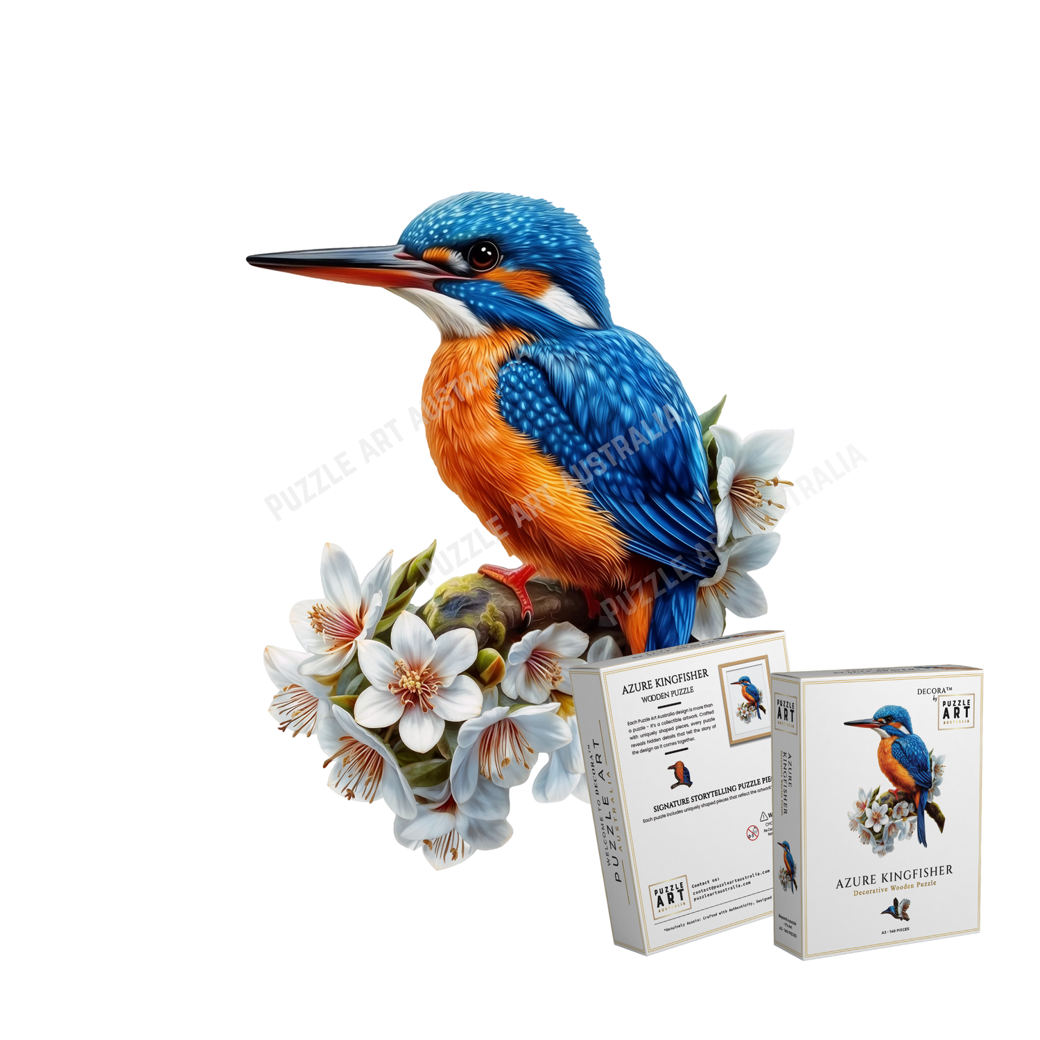 Azure Kingfisher Wooden Puzzle Puzzle Art Australia