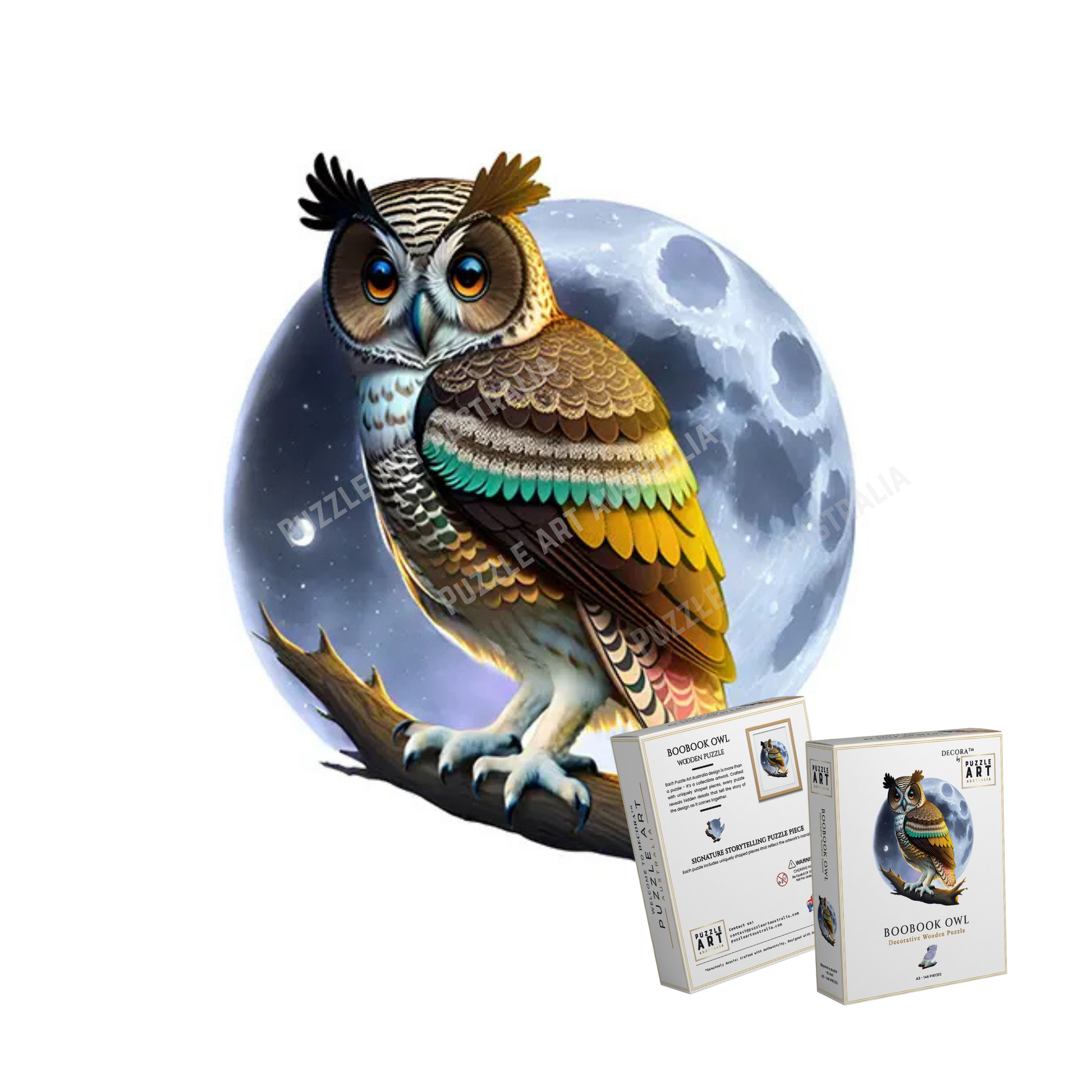 Boobook Owl Wooden Puzzle Puzzle Art Australia