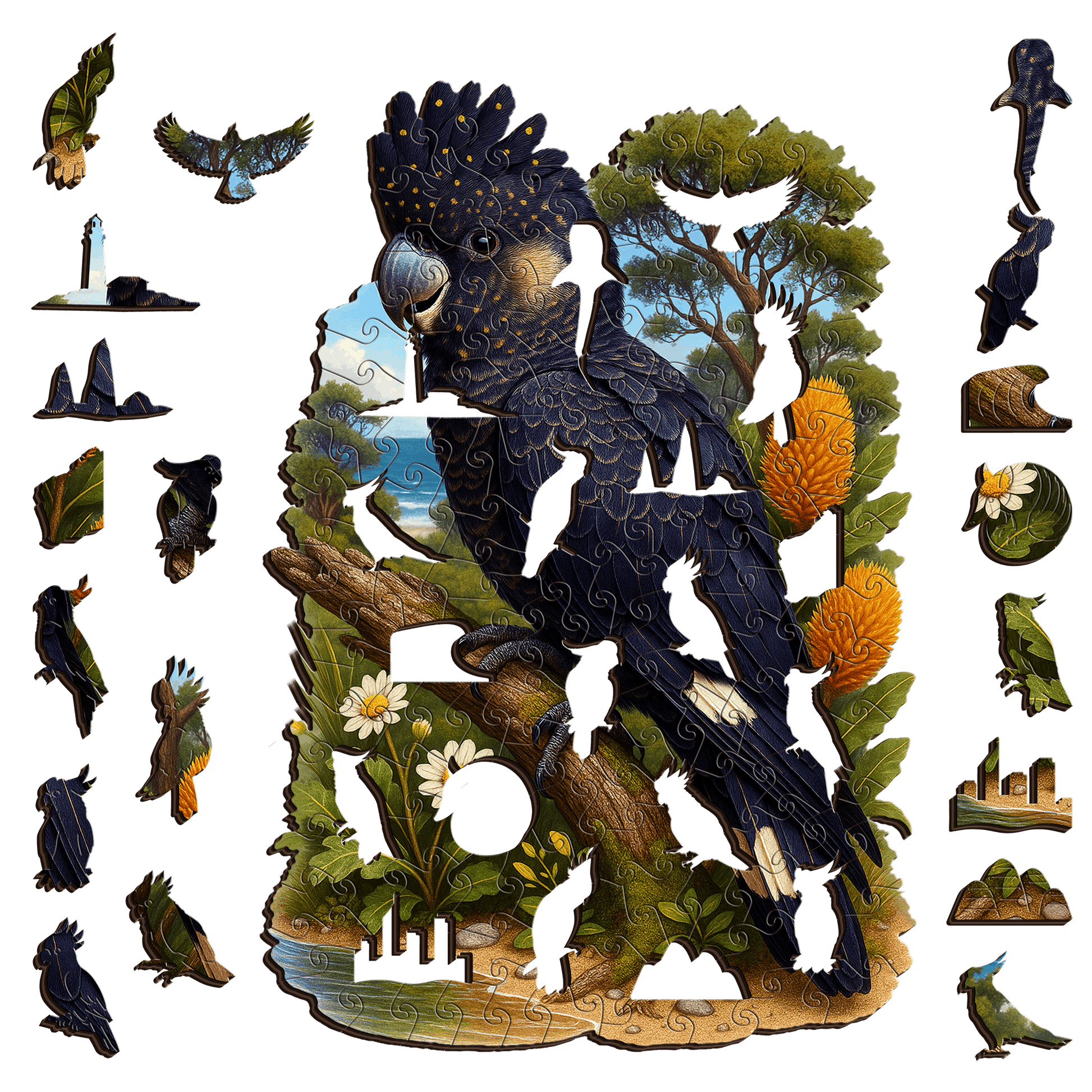 Carnaby’s Black Cockatoo Puzzle Art Australia