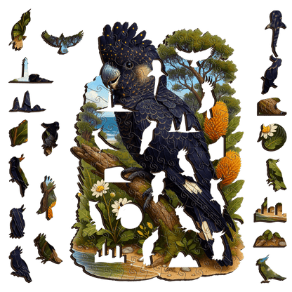 Carnaby’s Black Cockatoo Puzzle Art Australia