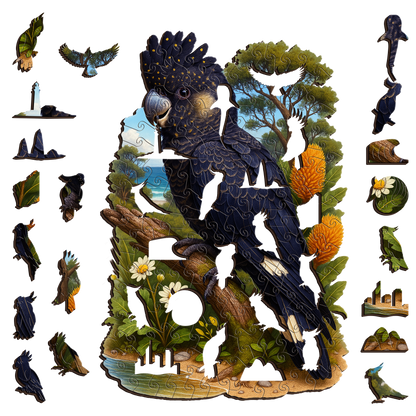 Carnaby’s Black Cockatoo Puzzle Art Australia