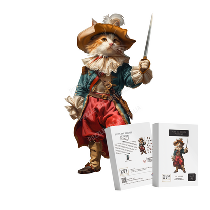 Puss in Boots Wooden Puzzle Puzzle Art Australia