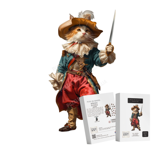 Puss in Boots Wooden Puzzle Puzzle Art Australia