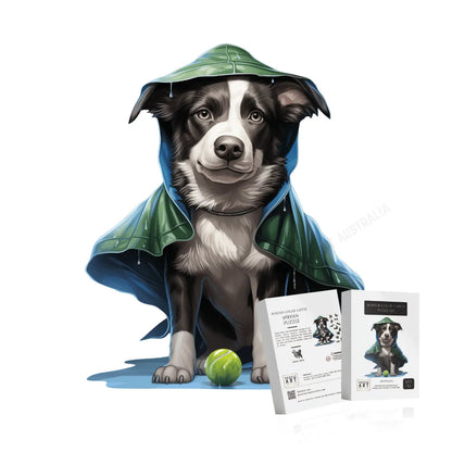 Border Collie Catch Wooden Puzzle Puzzle Art Australia