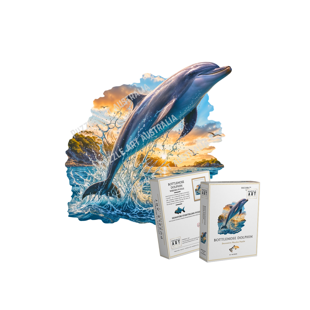 Bottlenose Dolphin Wooden Puzzle Puzzle Art Australia