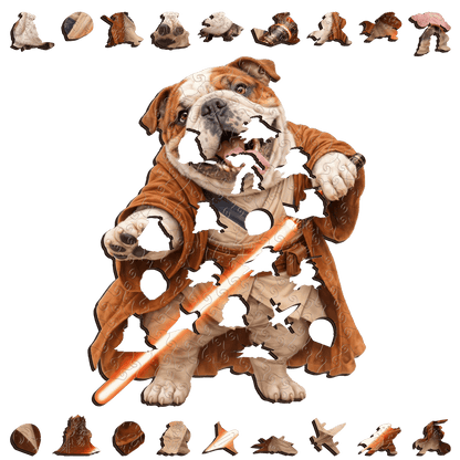 Bulldog Starforge Guardian ~ Decorative Wooden Puzzle Puzzle Art Australia