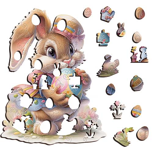Egg-cellent Adventure Bunny Wooden Puzzle