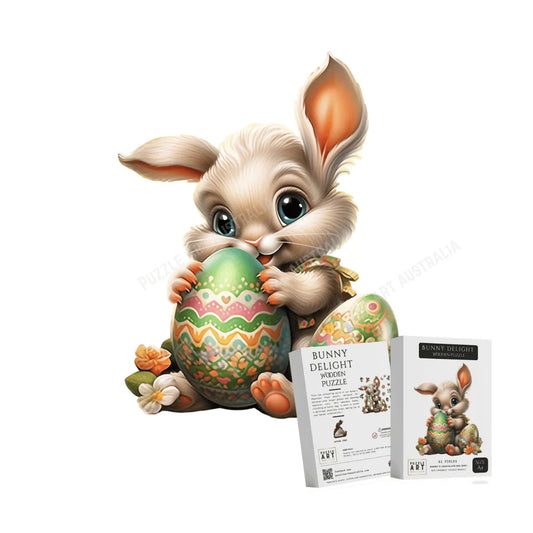 Bunny Delight Wooden Puzzle Puzzle Art Australia