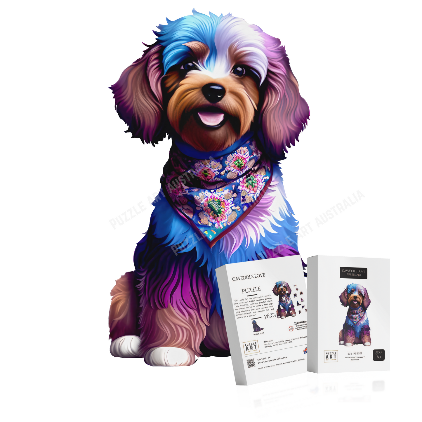 Cavoodle Love Wooden Puzzle Puzzle Art Australia