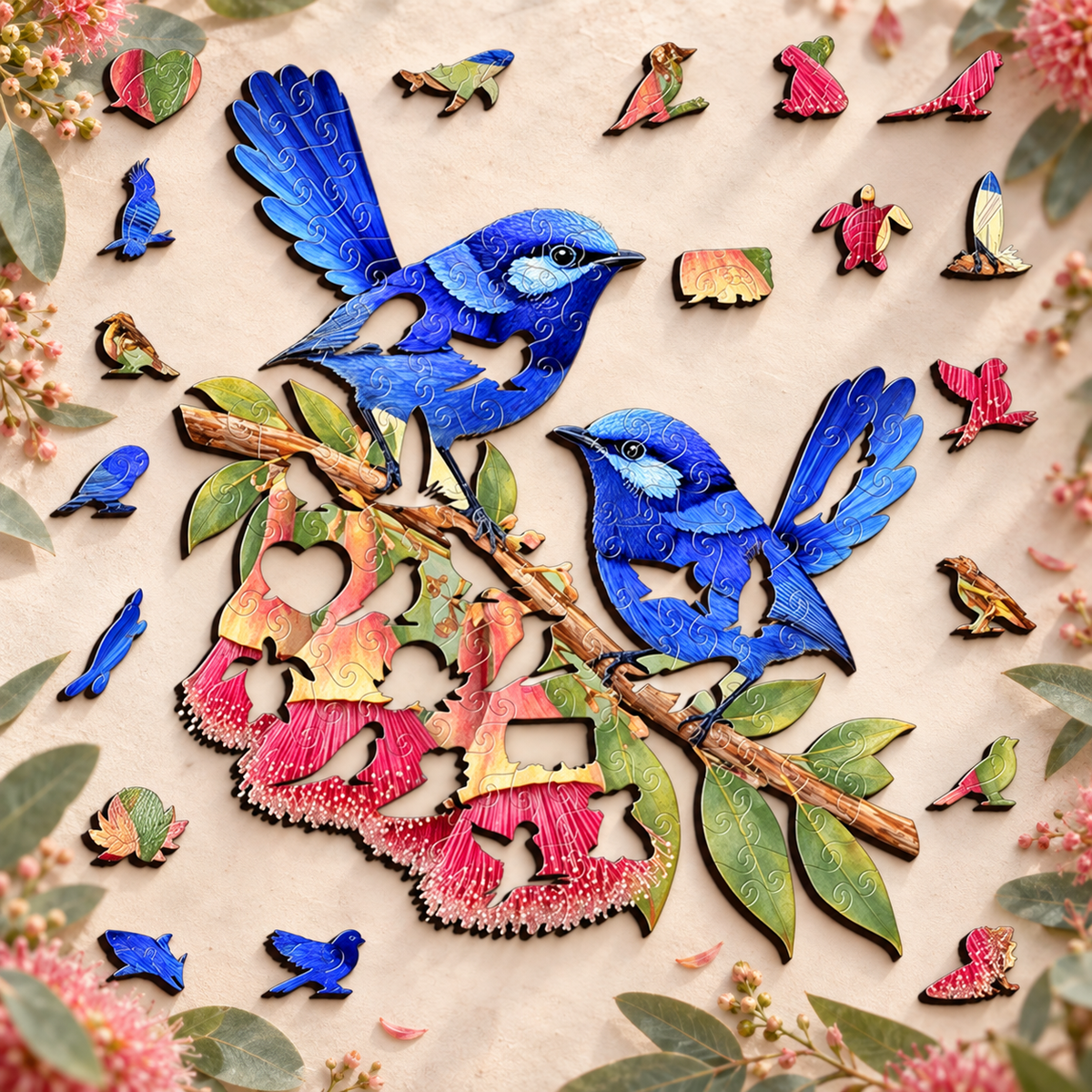 Splendid Fairy wrens Puzzle Art Australia
