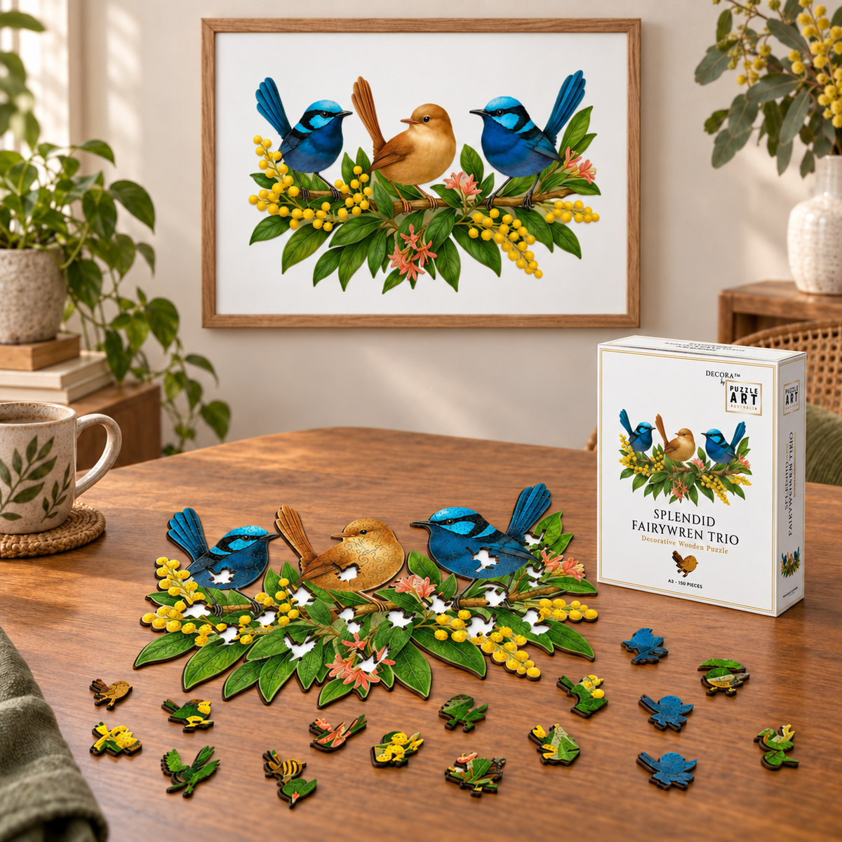 Trio Of Wrens Puzzle Art Australia