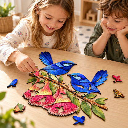 Splendid Fairy wrens Puzzle Art Australia