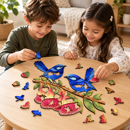 Splendid Fairy wrens Puzzle Art Australia