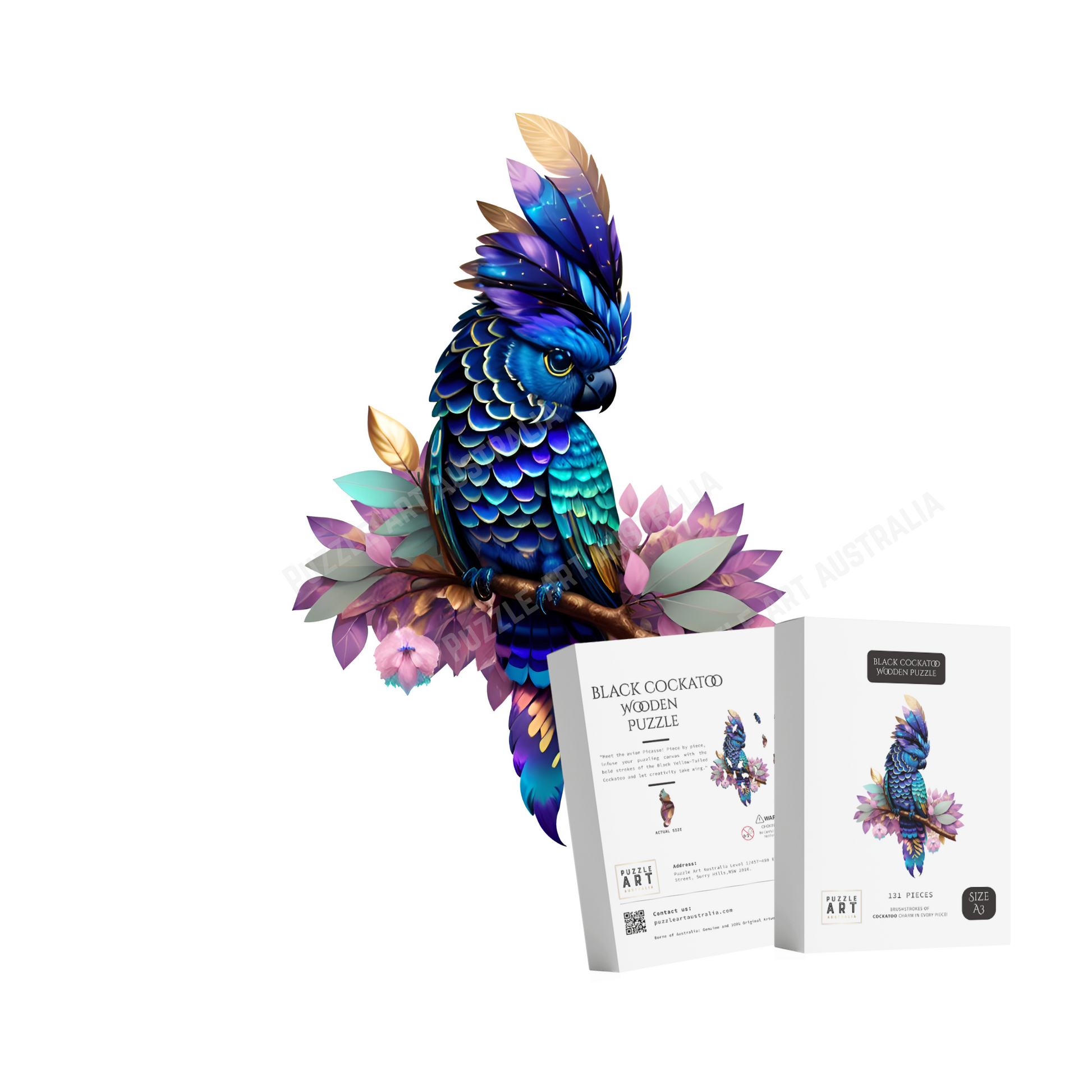Black Cockatoo Wooden Puzzle Puzzle Art Australia