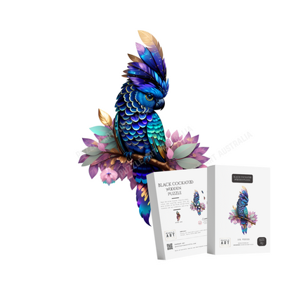 Black Cockatoo Wooden Puzzle Puzzle Art Australia