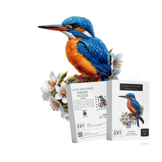 Azure Kingfisher Wooden Puzzle Puzzle Art Australia