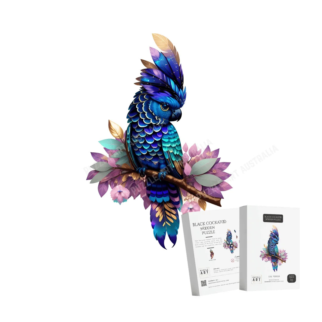 Black Cockatoo Wooden Puzzle Puzzle Art Australia