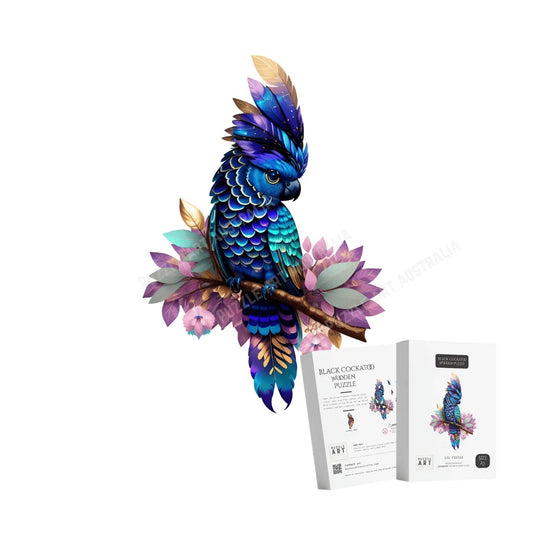 Black Cockatoo Wooden Puzzle Puzzle Art Australia