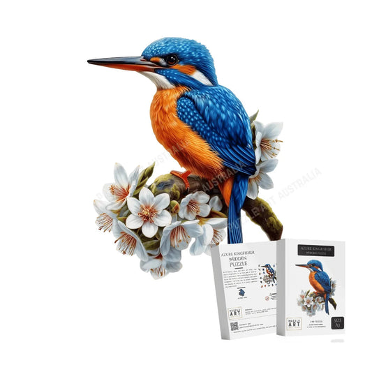 Azure Kingfisher Wooden Puzzle Puzzle Art Australia