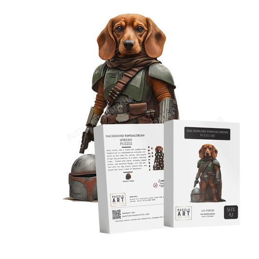 Dachshund Pawdalorian Wooden Puzzle Puzzle Art Australia