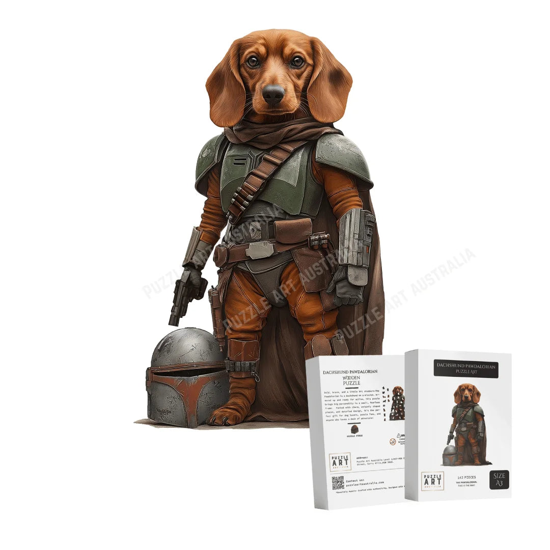 Dachshund Pawdalorian Wooden Puzzle Puzzle Art Australia
