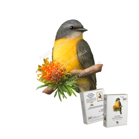 Eastern Yellow Robin Puzzle Art Australia