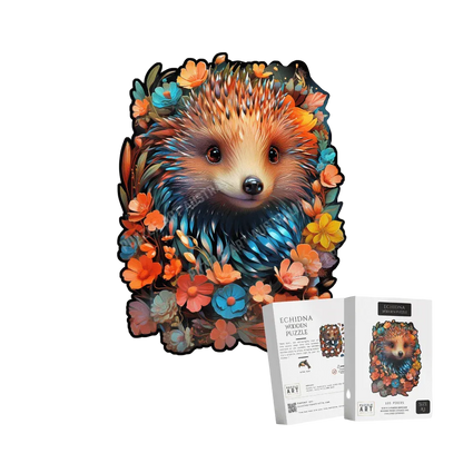 Botanical Echidna Portrait Wooden Puzzle Puzzle Art Australia