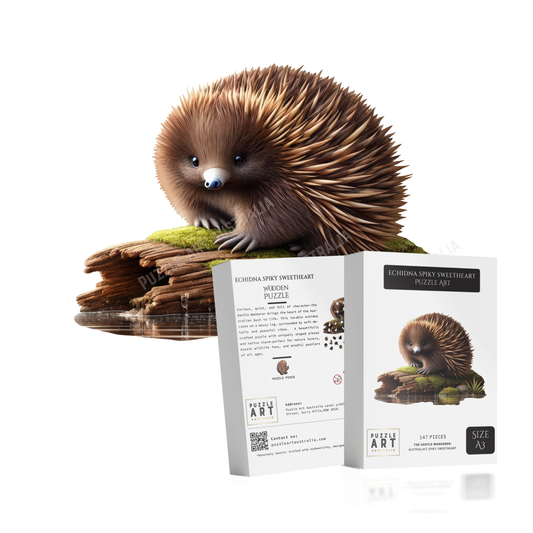 Echidna Spiky Sweetheart Wooden Puzzle Puzzle Art Australia