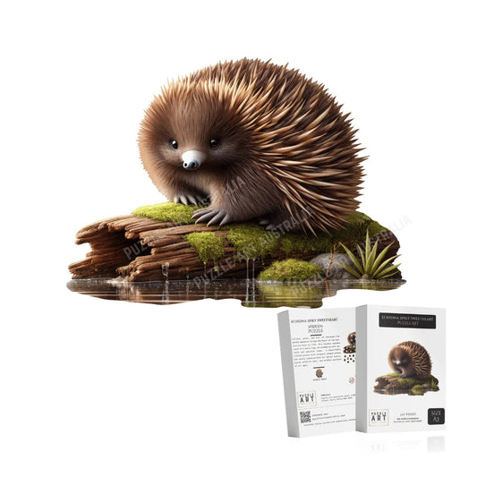 Echidna Spiky Sweetheart Wooden Puzzle Puzzle Art Australia