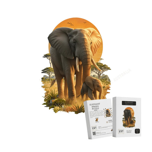 Elephant Wooden Puzzle Puzzle Art Australia