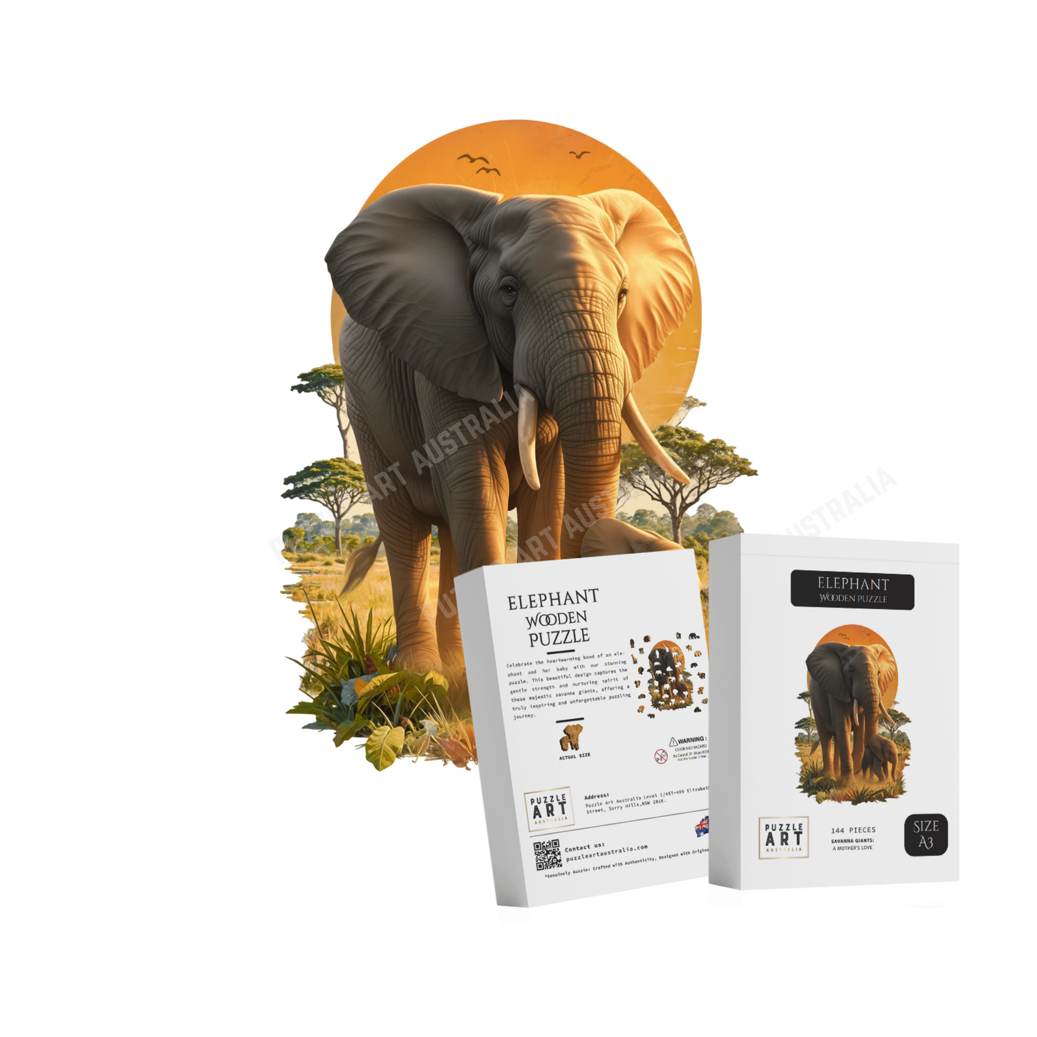 Elephant Wooden Puzzle Puzzle Art Australia