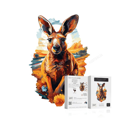 Big Red Roo Wooden Puzzle Puzzle Art Australia