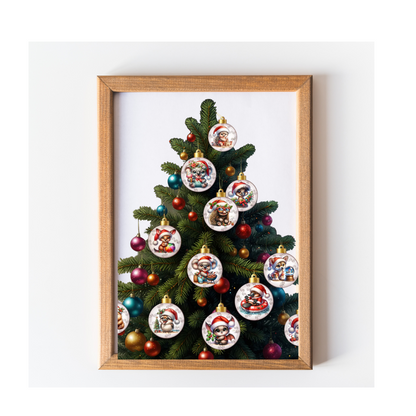 20 Xmas Baubles Puzzle Art Australia