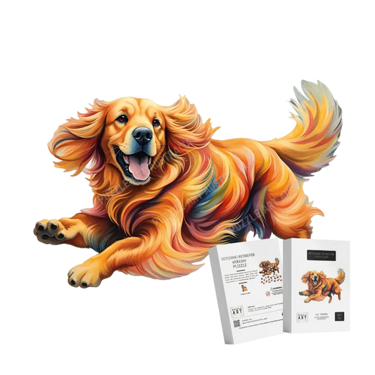 Golden Retriever Wooden Puzzle Puzzle Art Australia