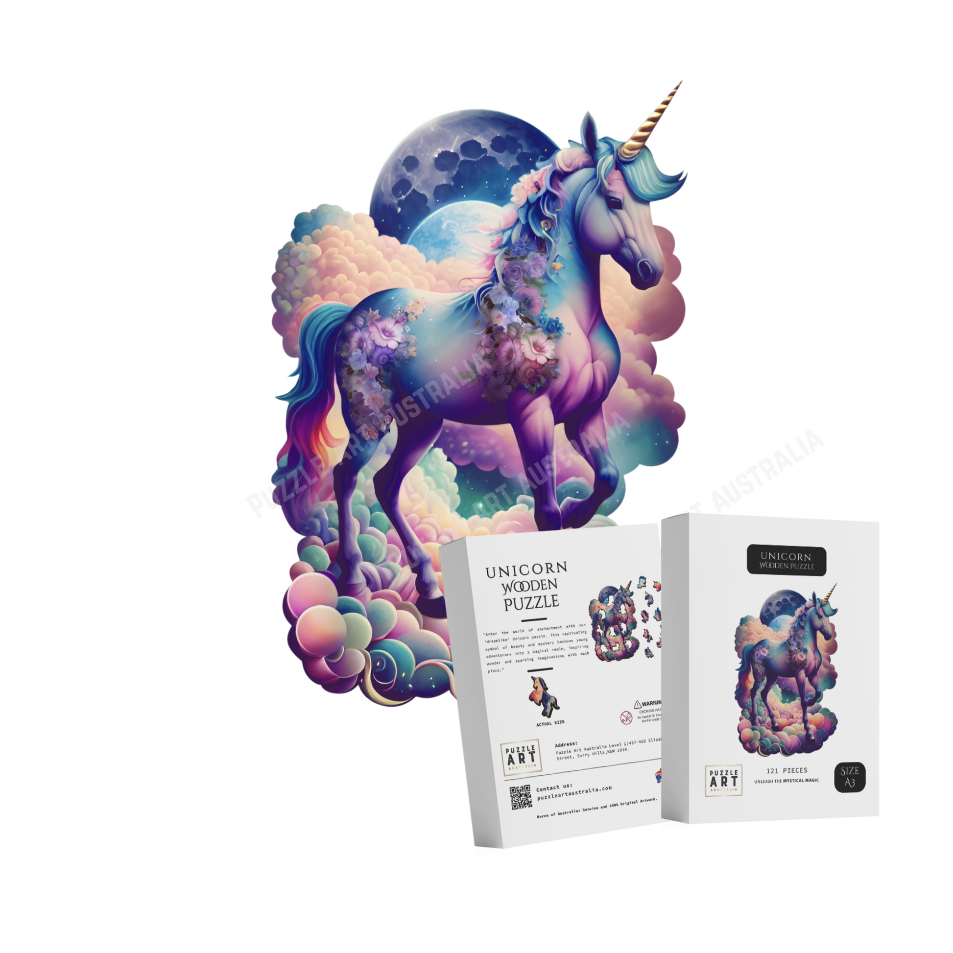 Magical  Unicorn Wooden Puzzle Puzzle Art Australia