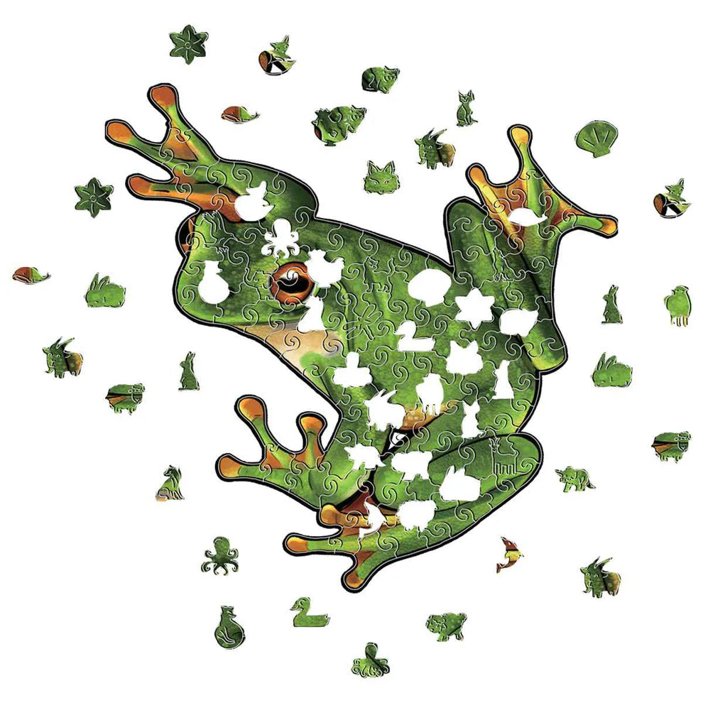 Green tree Frog Wooden Puzzle