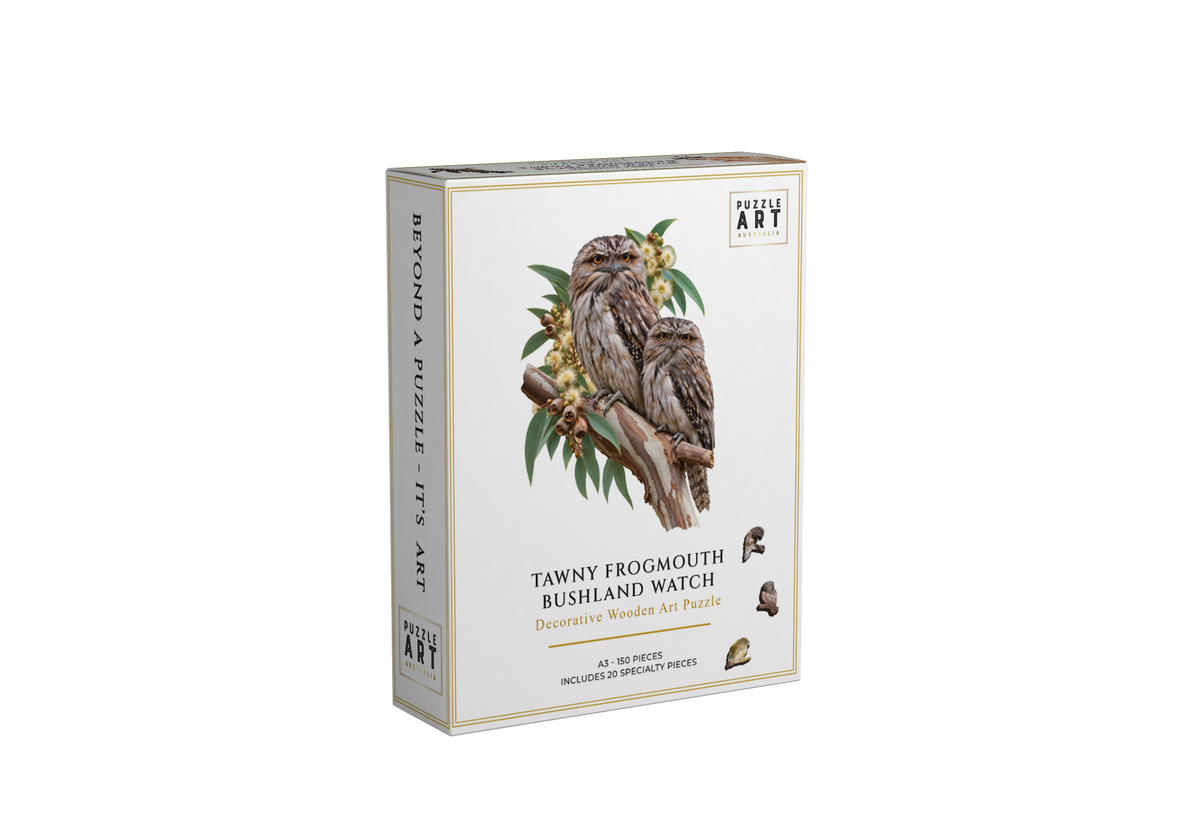 Tawny Frogmouth Owl Wooden Puzzle Art by Puzzle Art Australia